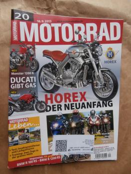 Motorrad 20/2015 Vergleichstest Aprila RSV4 RF vs. Ninja H2 vs. Hayabusa vs. Yamaha Vmax,BMW R1200RS vs. R100 RS