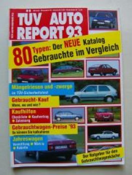 Tüv Auto Report 1993 BMW E34 E28 E30 E32, Golf, Ford, W201