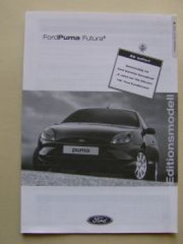 Ford Puma Futura2 Preisliste Juli 2001 NEU