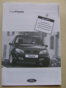 Ford Fiesta Preisliste Juli 2001 NEU
