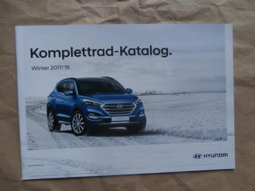 Hyundai Winter 2017/18 Komplettrad-Katalog i10 i20 i30 Turbo +N, i40, Veloster,Genesis,Ioniq, ix35,H1,Tucson,Santa Fe