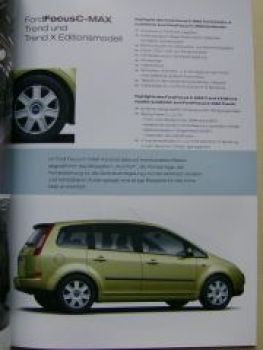 Ford Focus C-Max Prospekt Januar 2005 NEU