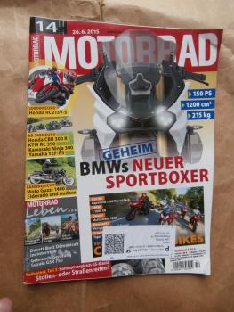 Motorrad 14/2015 Moto Guzzi 1400 Eldorado und Audace,Honda RC213V-S.BMW S 1000XR vs. Aprilia Caponord