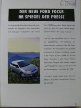 Ford Focus Presse-Spiegel Prospekt NEU