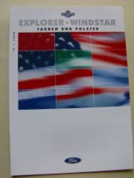 Ford Explorer Windstar Farben und Polster März 1998