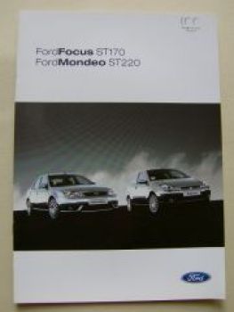 Ford Focus ST170 Mondeo ST220 Prospekt Januar 2003