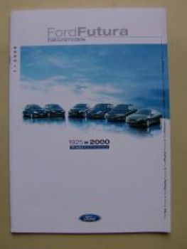 Ford Futura Editionsmodelle Prospekt 1925-2000 NEU