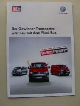 VW T5 Gewinner-Transporter Prospekt April 2009 NEU