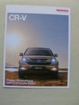 Honda CR-V Prospekt Februar 2010 +Preisliste NEU 4/2010
