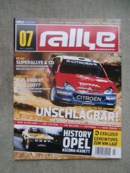 rallye Das Magazin 7+8/2005 History Opel Ascona und Kadett,