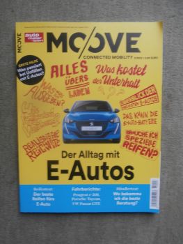auto motor & sport Moove 3/2019 der Alltag mit E-Autos,Peugeot e-208,Porsche Taycan,VW Passat GTE,