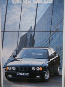 BMW 520i 525i 530i 535i E34 Prospekt März 1989