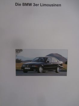 BMW 316i 318i 320i 325i E36 Limousine Prospekt März 1994+Personal Line
