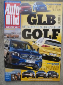 Auto Bild 48/2019 Tesla Cybertruck,Golf8,Audi S8,Polestar 1,Citigo iV, Corsa F 1.2 vs. 208 PureTech 130,Ford Capri RS