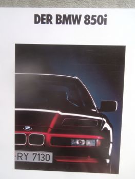 BMW 850i E31 Großformat Katalog März 1990