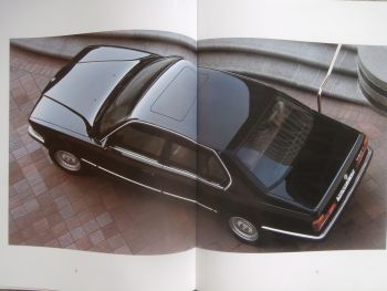 BMW 750i 750iL E32 Großformat E32 Prospekt März 1991+Highline