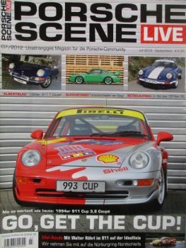 Porsche Scene Live 7/2012 81iger 911 SC Coupé,993 C2,997 GT3 Mk1 Coupé,968 CS mit Sportpaket (M 030),