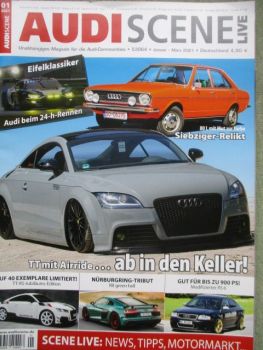 Audi Scene Live 1/2021 80 L,TT RS Jubiläums Edition,R8,RS6,Q5Sporback,Abt RS Q8,S3 Sportback,Q2 35 TDI Quattro,