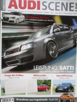 Audi Scene Live 4/2011 RS6 Avant C5,A4 B8,80 LS B1,A3 8P,TT 8N,A1 clubsport quattro,