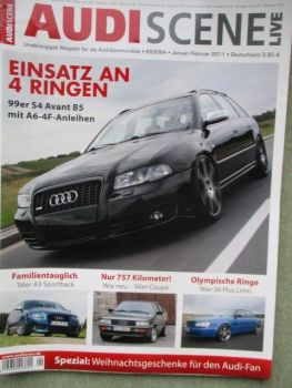 Audi Scene Live 1/2011 S4 Avant B5,S6 Plus C4,A3 Sportback 8PA,TT Roadster 8N,Coupé B2,100 CD 5E Typ43,A4 Avant B6