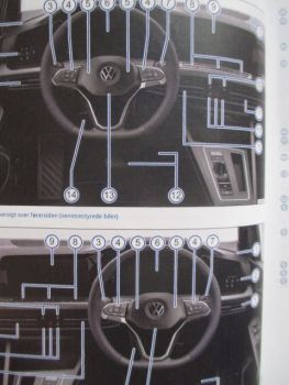VW Golf GTI VIII +GTD +R Dänisch Typ 5H Bordbuch Instruktionsbog November 2021