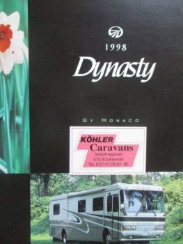 Köhler Caravans Monaco Dynasty 1998 USA Katalog Englisch