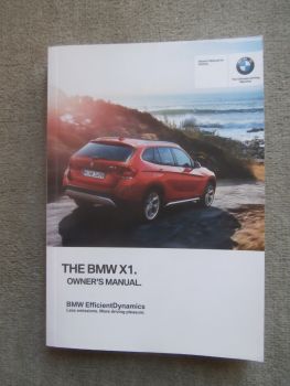 BMW X1 E84 sDrive28i xDrive28i 35i Owners Handbook Englisch Februar 2013