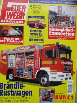 Feuerwehr Magazin 5/2002 BMW C1 im Einsatz,RW 2 MAN,SLF 7000