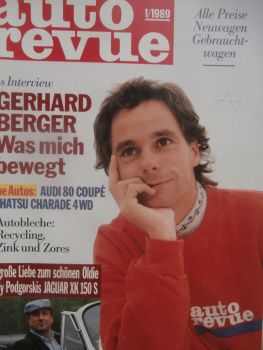 auto revue 1/1989 Gerhard Berger im Interview,Jaguar XK150S von Teddy Podgorskis,