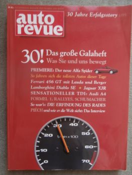 auto revue 1/1995 30! Das große Galaheft Ferrari 456GT,Jaguar XJR,Audi A4 TDI,Mondeo 24V,Käfer,Steyr-Puch,Golf GTI