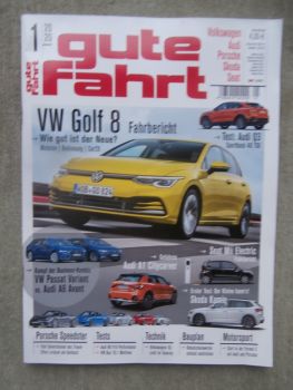 gute fahrt 1/2020 Audi Q3 Sportback 40tdi, Golf8,A1 Citycarver,Seat Mii electric,Kamiq,R8 V10 Performance,T6.1 Multivan