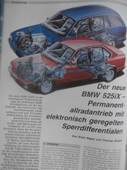 Automobiltechnische Zeitschrift 4/1992 Kässbohrer Baureihe 300,BMW 525ix E34 Permanentallradantrieb,