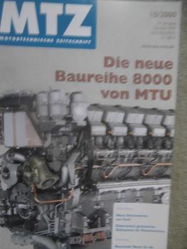 Motortechnische Zeitschrift 10/2000 MTU Baureihe 8000,Ford Ottomotoren Duratec HE (Teil1),
