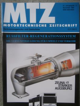 Motortechnische Zeitschrift 11/1990 VW Polo Typ86 1,05l Motor,Sulzer RTA84C-Motor,