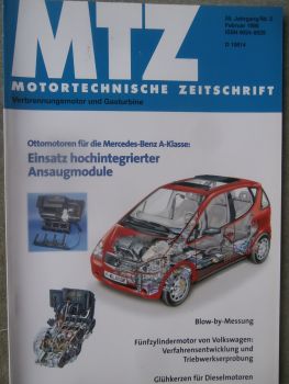 Motortechnische Zeitschrift 2/1998 Ottomotoren für die A-Klasse BR168,Biturbo Motor für Audi S4,Mercedes M104