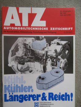 Automobil Technische Zeitschrift 5/1990 BMW M21 Turbodieselmotor mit Katalysator,R129 Crashtest,