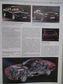 Automobiltechnische Zeitschrift 7+8/1990 BMW 850i E31 Gesamtfahrzeug und technische Daten,