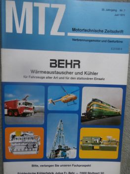Motortechnische Zeitschrift 7/1974 Werkstoffe und Festigkeitsuntersuchunen an Motorbauteilen,Lycoming LTS 101,