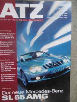 Automobil Technische Zeitschrift 4/2002 Mercedes Benz SL55 AMG BR230,BMW X5 E53