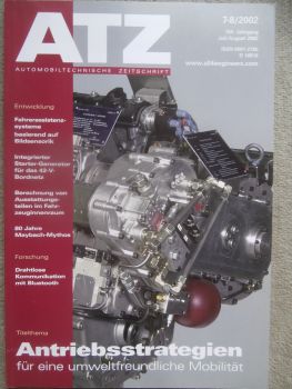 Automobiltechnische Zeitschrift 7+8/2002 80 Jahre Maybach Mythos,Citroen C3,Mazda 6,