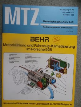 Motortechnische Zeitschrift 7+8/1977 VW Golf Dieselmotor Typ17,Porsche 928 V8,