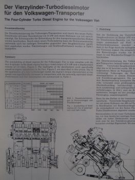 Motortechnische Zeitschrift 3/1985 VW T3 Transporter Turbodieselmotor,VW 16V Motoren,