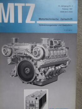 Motortechnische Zeitschrift 2/1981 MaK Motor 8M 282 AK B Antrieb in der Bundesbahn Lokomotive V291,