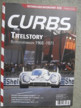 CURBS Historischer Motorsport Nr.23 2/2018 Rennsportwagen 1968 - 1971,Maserati A 6 GCS/53,Brabham BT 16 Formel 2