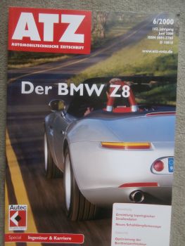Automobiltechnische Zeitschrift 6/2000 BMW Z8 E52 Roadster,Toyota MR2 Roadster, Mitsubishi Pajero,Renault Scenic