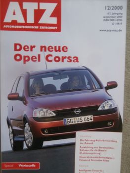 Automobiltechnische Zeitschrift 12/2000 Opel Corsa C,Porsche 911 turbo Teil2