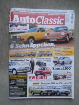 Auto Classic 8/2019 Fiat 131 Mirafiori,Golf2,simca 1100,Peugeot 504 vs. CX Break,Porsche Typ64,Bond Bug700,BMW E30 Baur