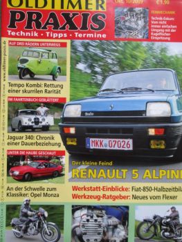 Oldtimer Praxis 10/2019 Renault 5 Alpine,Tempo Kombi,Jaguar 340, Opel Monza,DKW NZ500,