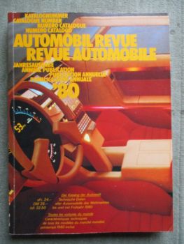 Automobil Revue Katalog 1980 Jahresausgabe Fiat, Bentley,M1 E26, Austin,Aro,Citroen,Zastava,Alpina