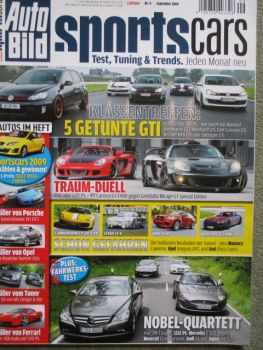 Auto Bild sportscars 9/2009 9ff GT-T900 vs. Gemballa Mirage GT,SLS AMG,E500 vs. S5 vs. XK 5.0 und Maserati GranTurismo